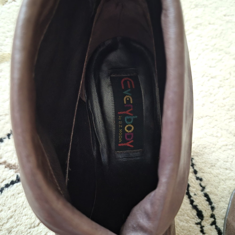 Brown Leather Boots by Everybody